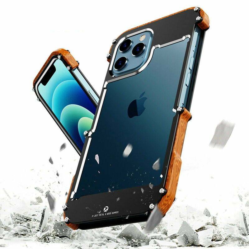 For iPhone 15 14 13 12 Pro Max Metal Frame Hard Back Case Cover