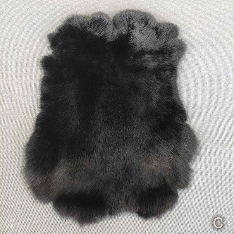 Natural Real Rabbit Skin Fur Pelts Craft Hide Decorative 2 Pack - Everweek