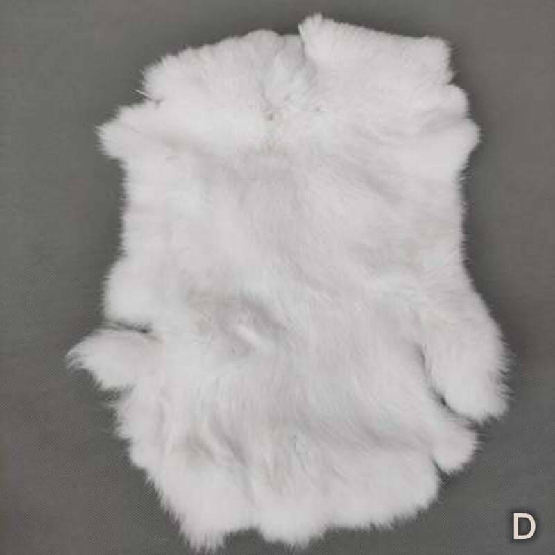 Natural Rabbit Pelt Fluffy Real Fur Hide Genuine Rabbit Skin For