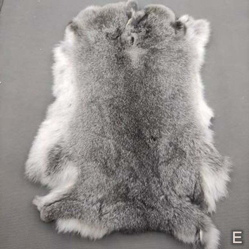 Natural Rabbit Pelts - Grey & White - 4 Hide Lot (rs2)