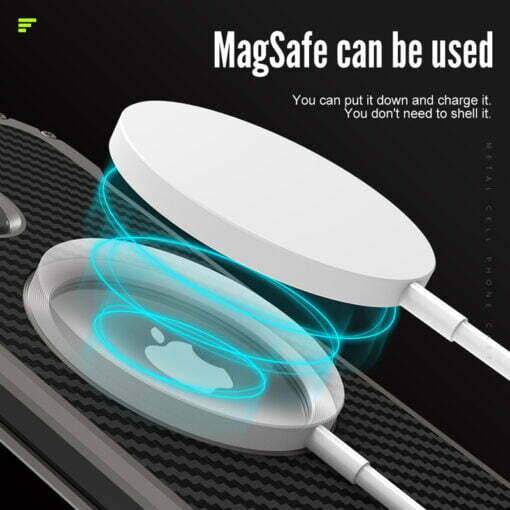Armor Bumper Magsafe Alloy Metal Carbon Fiber Case for iPhone 15 Pro Max - Image 6