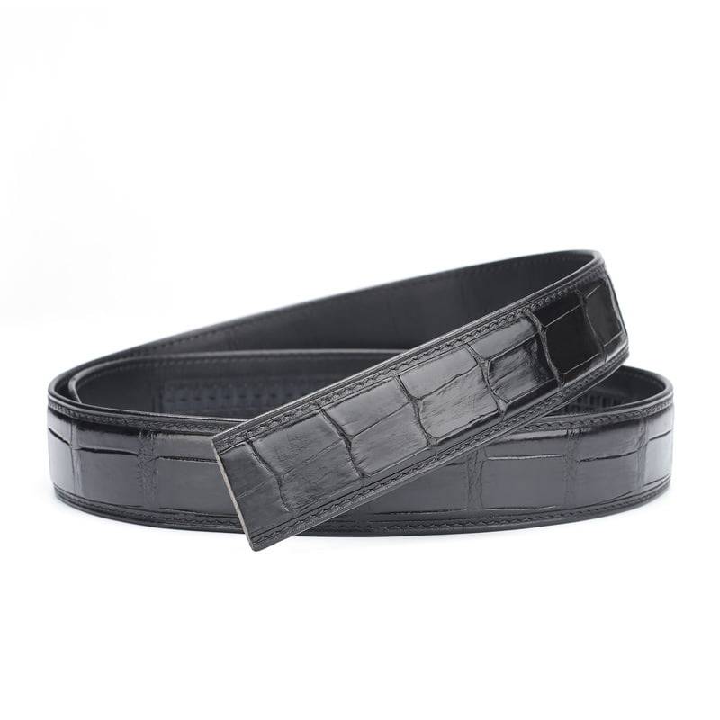 Genuine Crocodile Leather Skin Belt with Pin Buckle - Everweek