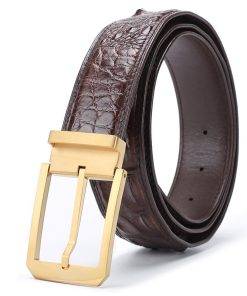 One Piece Real Alligator Hornback Crocodile Leather Belt