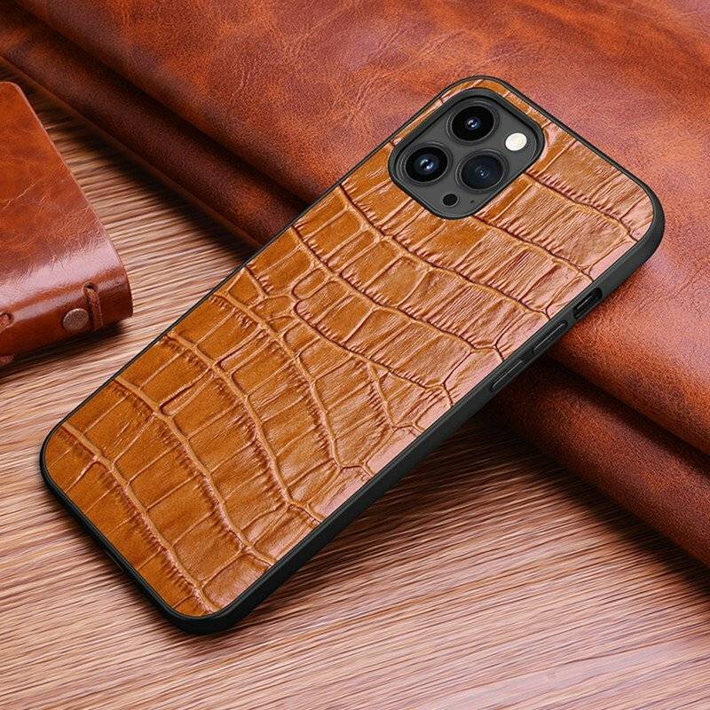 Genuine Luxury Crocodile Leather iPhone 15 Pro Max Case - Everweek