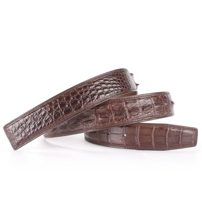 Men's Genuine Caiman Crocodile Tail Skin Belts