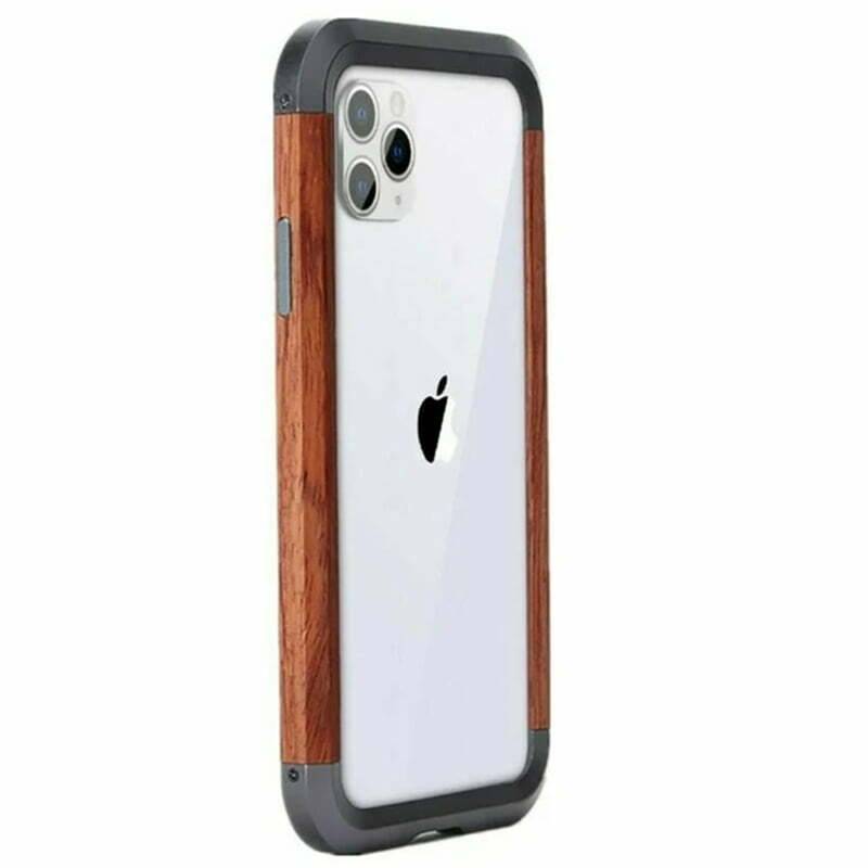 Wood Metal Aluminum Frame Bumper Case Cover for iPhone 14 Pro Max - Everweek