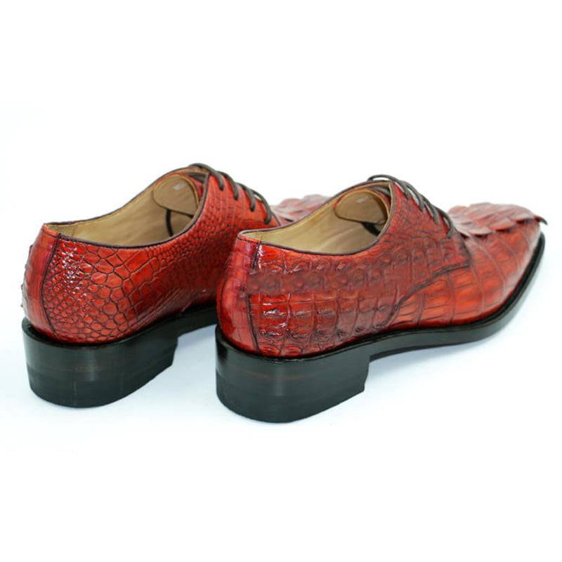 Men Dress Shoes-Alligator-Red