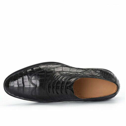 Handcrafted Alligator Business Dress Shoes Formal Crocodile Shoes - Image 5