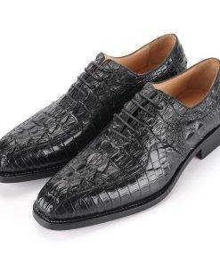 Men’s Alligator Dress Shoes Genuine Alligator Skin Formal Business Shoes
