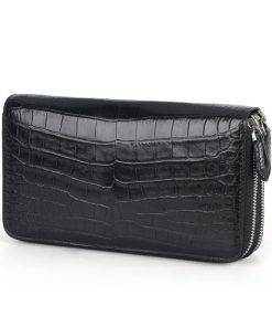 Croc Leather Clutch Bag