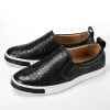 Crocodile Leather Slip-On Shoes