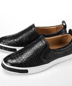 Crocodile Leather Slip-On Shoes