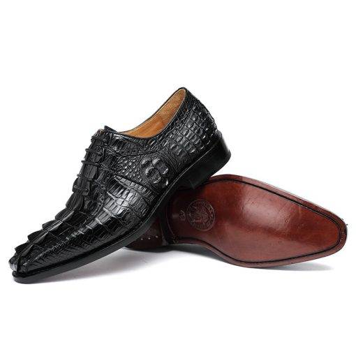 Men’s Alligator Dress Shoes Genuine Alligator Skin Formal Business Shoes - Image 4