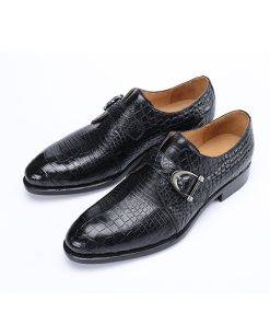 Crocodile Skin Shoes Handmade Men’s Alligator Business Leather Shoes
