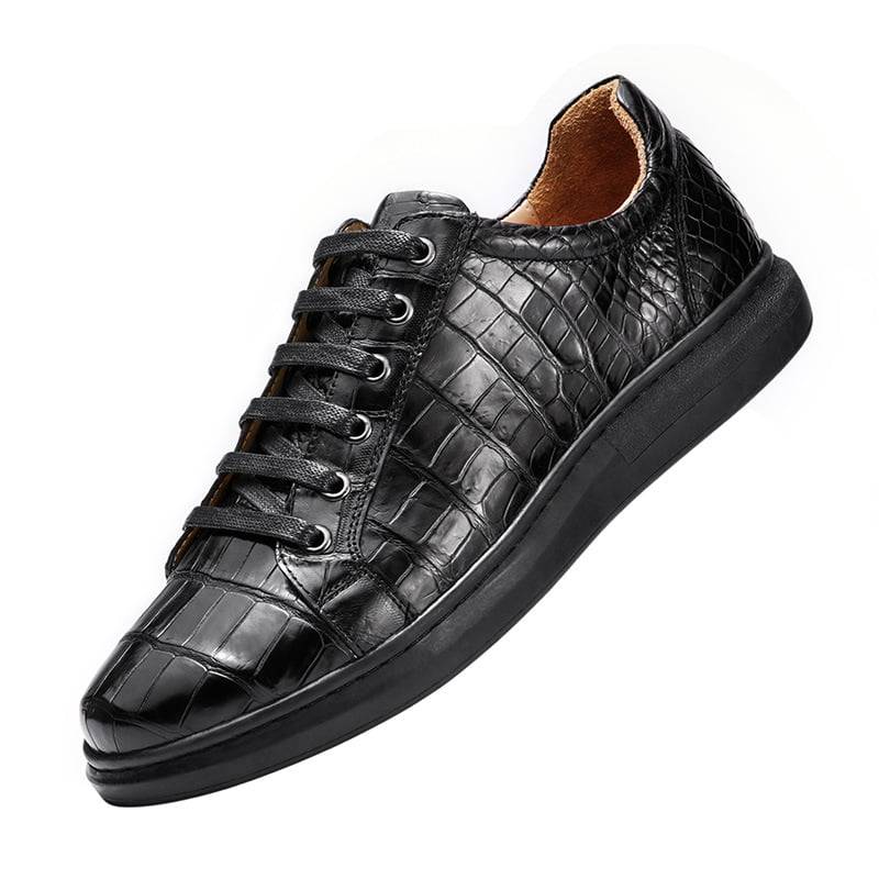 100% Real Alligator/Crocodile Leather Skin Men's Luxury Black