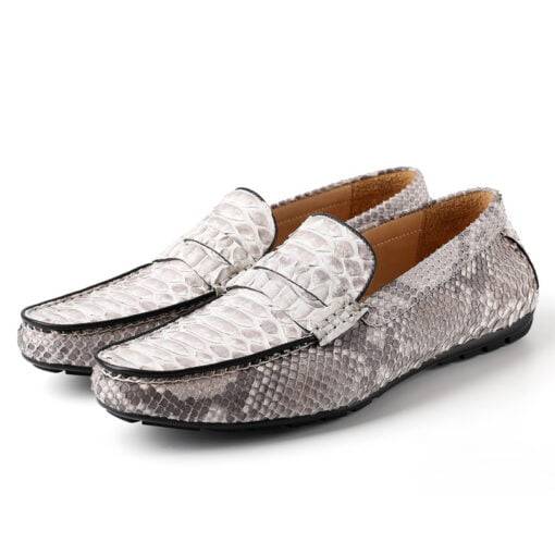 Men's Shoes Natural Snake-Skin Casual Loafer - Image 2