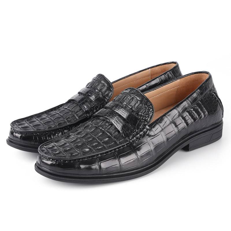 Men’s Alligator Slip-On Loafer Crocodile Dress Shoes - Everweek