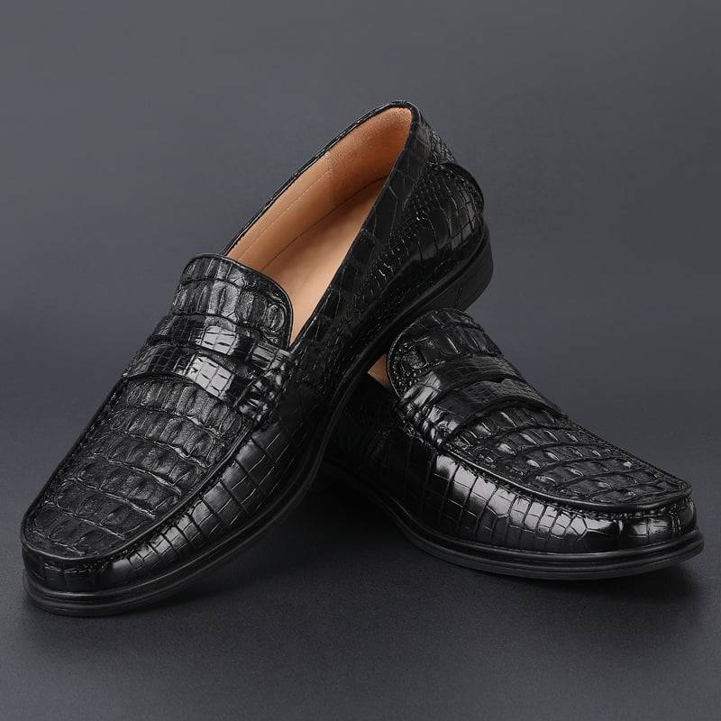 Men’s Alligator Slip-On Loafer Crocodile Dress Shoes
