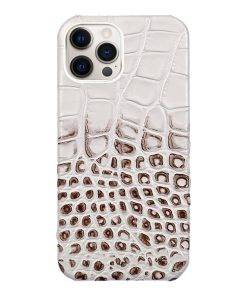 Crocodile Embossed Real Leather Case for iPhone 14 Pro Max