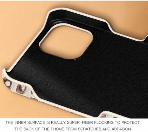 Crocodile Embossed Real Leather Case for iPhone 14 Pro Max - Image 8