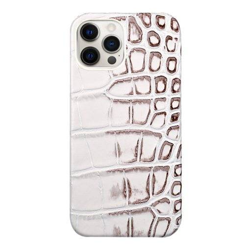 Crocodile Embossed Real Leather Case for iPhone 14 Pro Max - Image 3