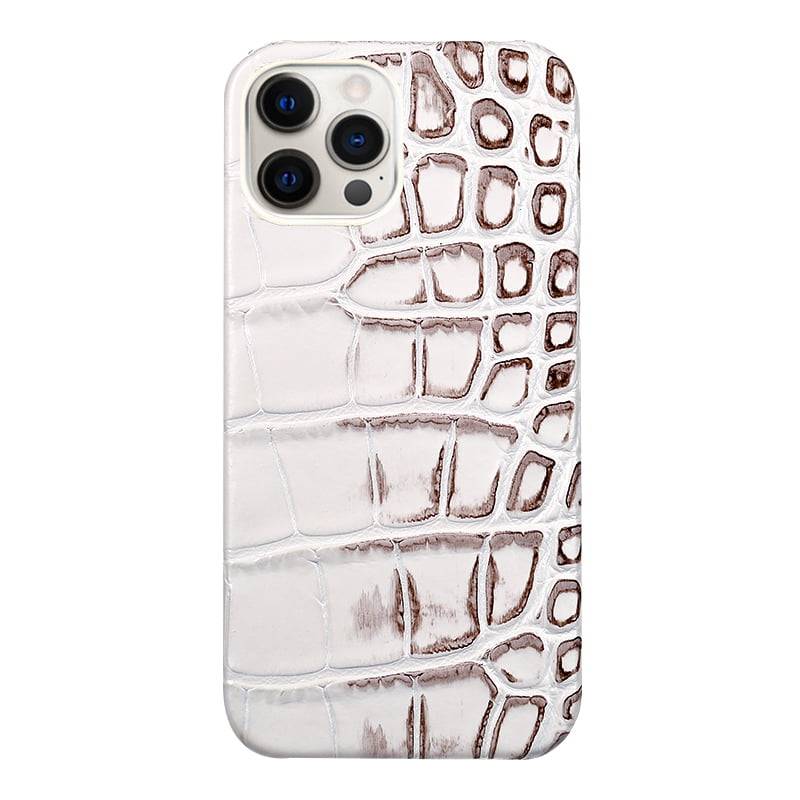 Crocodile Embossed Leather Case for iPhone 14 Pro and 14 Pro Max