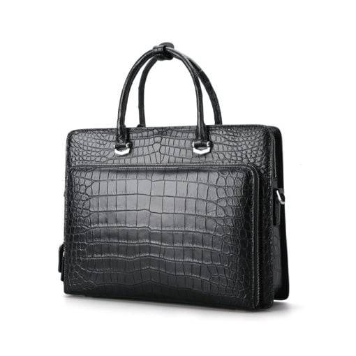 Mens Genuine Crocodile Belly Skin Briefcase - Image 2