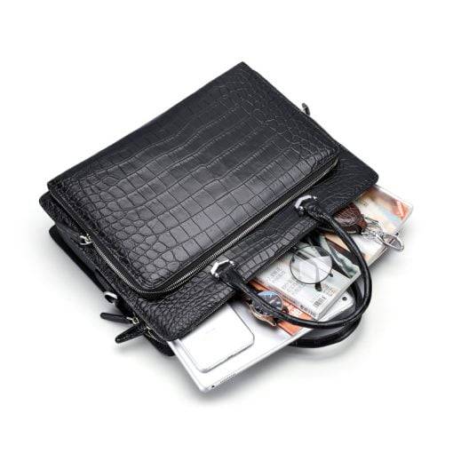 Mens Genuine Crocodile Belly Skin Briefcase - Image 5