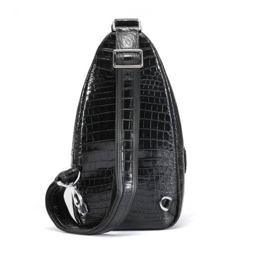 Mens Genuine Crocodile Chest Bag Crossbody Bags - Image 3