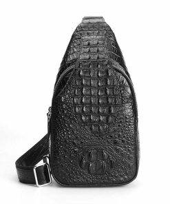 Crocodile Skin Chest Bag Crossbody Backpack