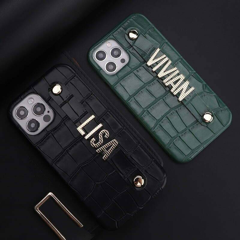 Personalised Leather iPhone 14 Case