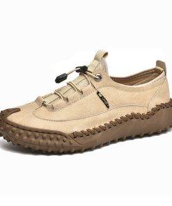 Mens Summer Leather Shoes Casual Sneakers Breathable Outdoor Driving Loafers