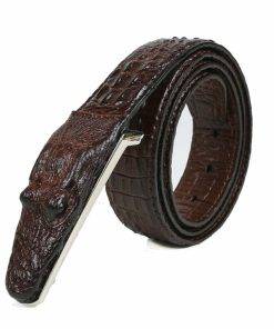Alligator Belt Cowhide Crocodile Print Men's Belt