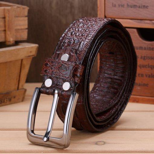 Men Belt Genuine Leather Luxury Brand Male Belts Strap Original Natural Cowskin Belts - Image 2