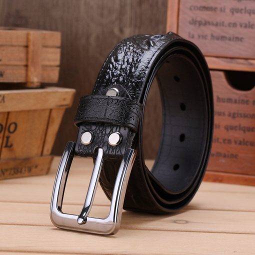 Men Belt Genuine Leather Luxury Brand Male Belts Strap Original Natural Cowskin Belts - Image 3