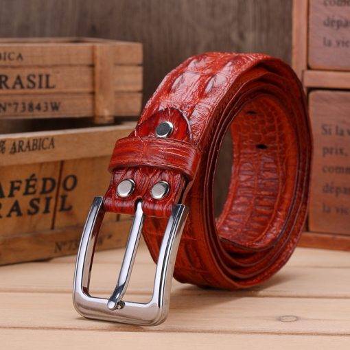 Men Belt Genuine Leather Luxury Brand Male Belts Strap Original Natural Cowskin Belts - Image 4