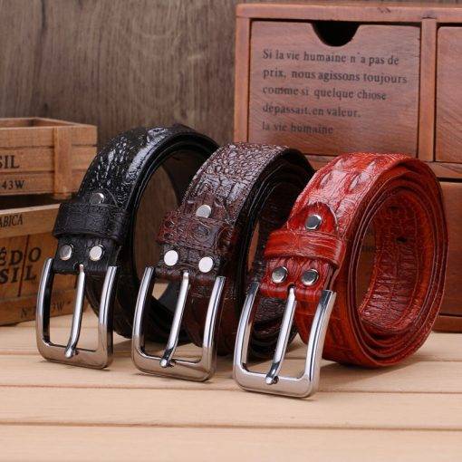 Men Belt Genuine Leather Luxury Brand Male Belts Strap Original Natural Cowskin Belts - Image 5