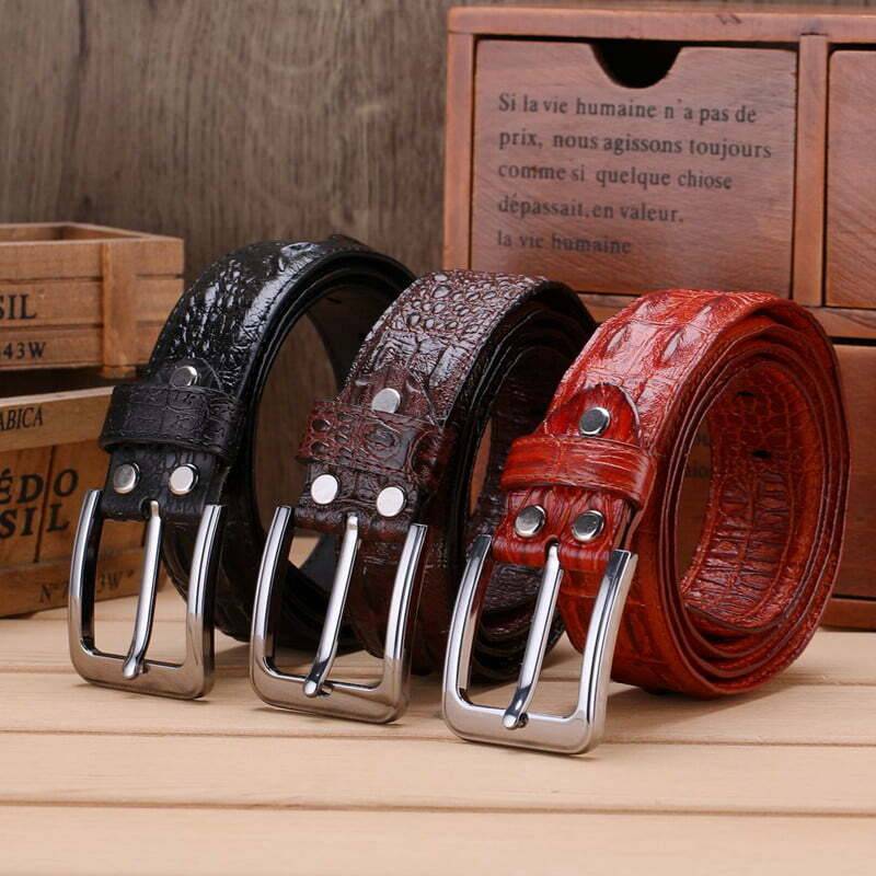 Mens Genuine Leather Belt Luxury Designer Belts Men Cowskin Strap Male Jeans