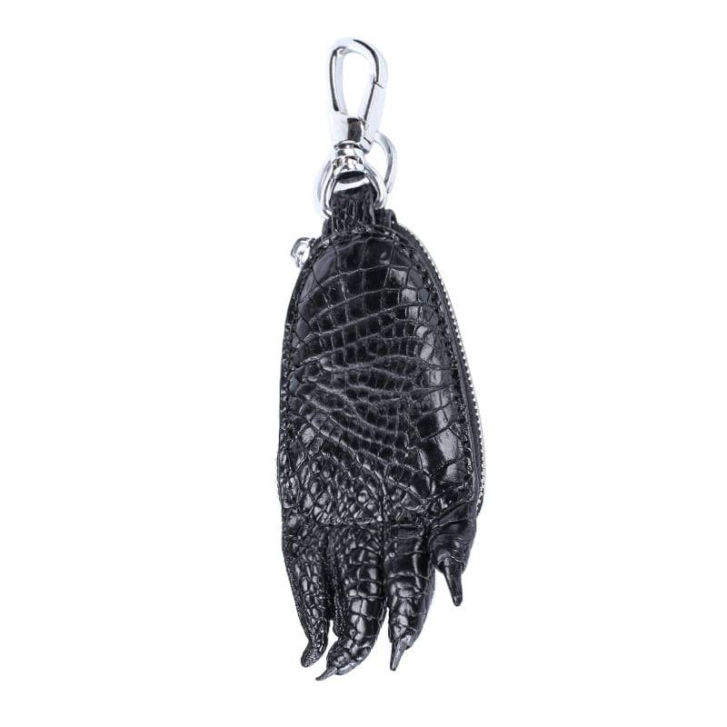 Crocodile Claw Leather Car Key Pouch Bag Case Wallet Holder Chain