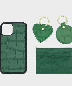 Customized Wallet Card Holder Genuine Leather Crocodile Pattern iPhone 14 Pro Max Case