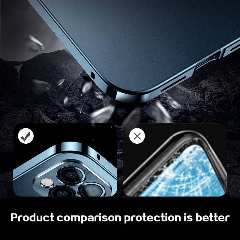 Case For iPhone 15 14 Pro Max 13 12 Aluminium Alloy Metal Bumper Matte  Cover