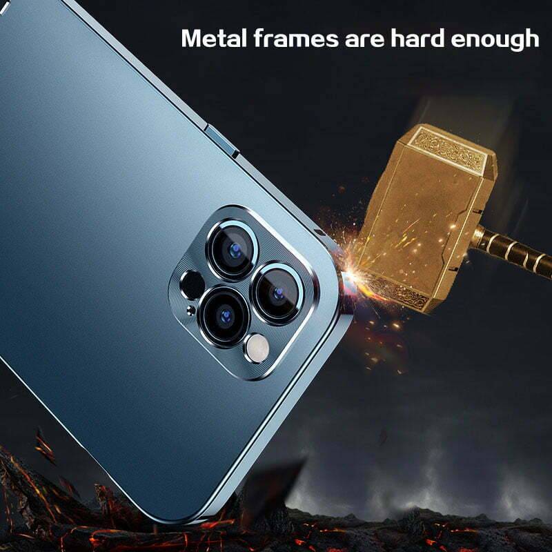 Metal Frame Phone Case For Iphone 15 Pro Max, Slim Shockproof Bumper Cover  Frame Case With Raised Camera Frame Protection