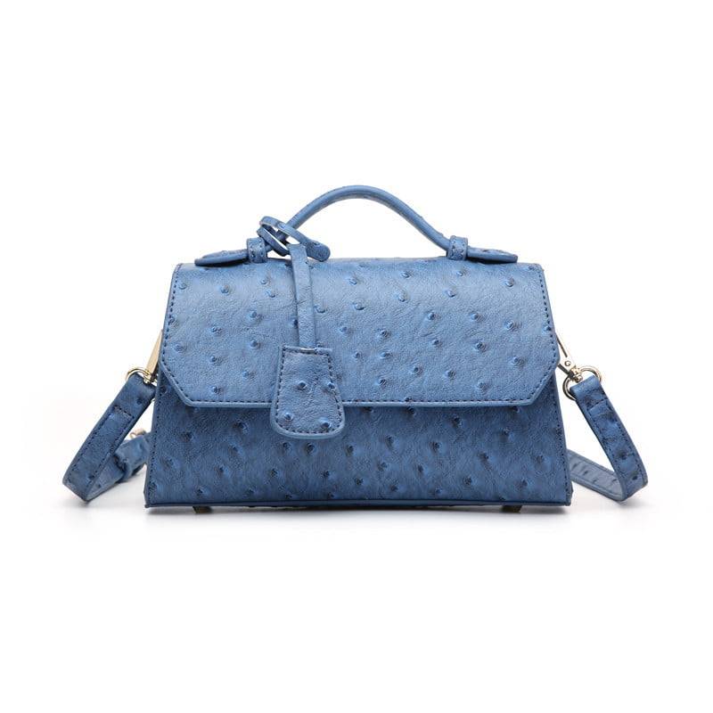 Luxury Ostrich Pattern Handbags For Women Quality Pu Leather