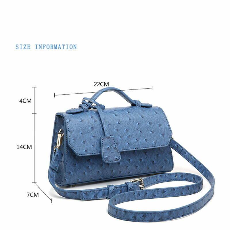 Bags, Ostrich Mini Bag Blue Never Used