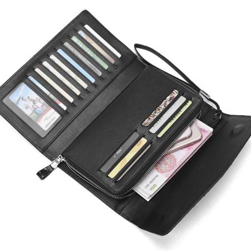 Men's Genuine Leather Crocodile Pattern Clutch Bag Handbag Wallet - Image 3