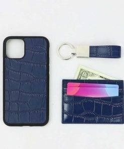 Customized Gift Set Crocodile Pattern Leather Phone Case Wallet Card Holder