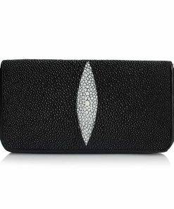 Women Genuine Stingray Skin Long Wallet