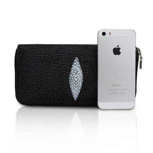 Women Genuine Stingray Skin Long Wallet - Image 10