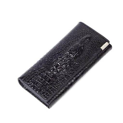 Fashion Genuine Leather Crocodile Pattern Women Clutch Wallet Credit Card Holder - Image 2