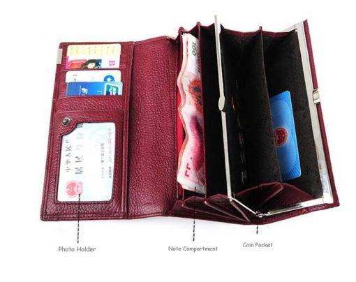 Fashion Genuine Leather Crocodile Pattern Women Clutch Wallet Credit Card Holder - Image 8